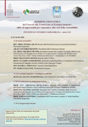 SESSIONE CONCLUSIVA del Corso di Alta Formazione su Ecologia integrale: sfide ed opportunità per rispondere alla crisi della sostenibilità